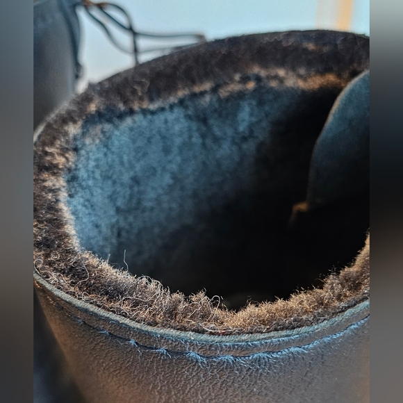 Frye Womens Celia Shearling Black With Back Lace Boot Sz 9B 16” Shaft - Picture 2 of 12